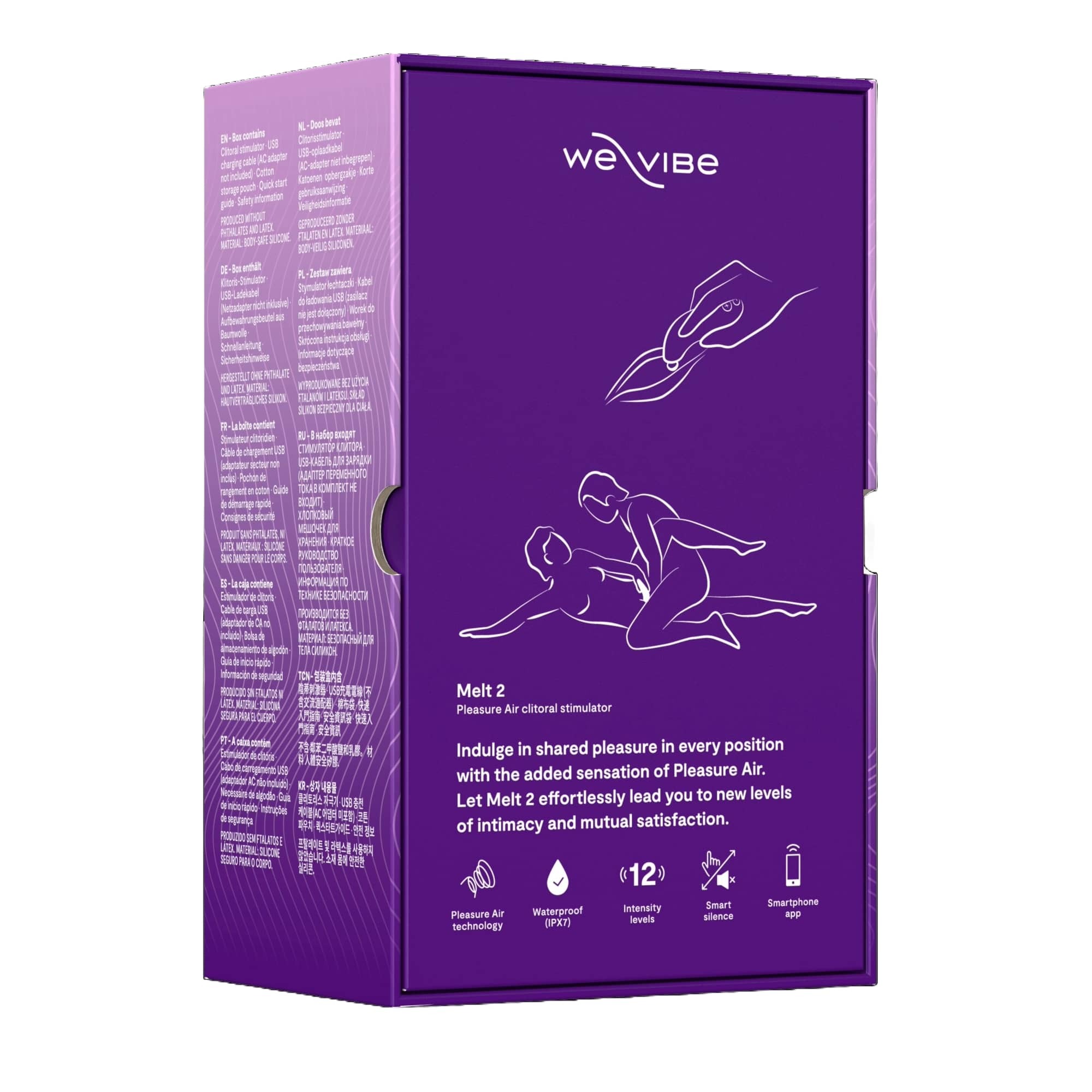 Кліторальний вакуумний смарт-стимулятор We-Vibe Melt 2 фіолетовий