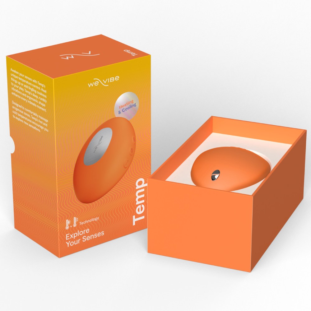 Кліторальний вібратор We-Vibe Temp Tangerine з функцією нагрівання та охолодження, помаранчевий