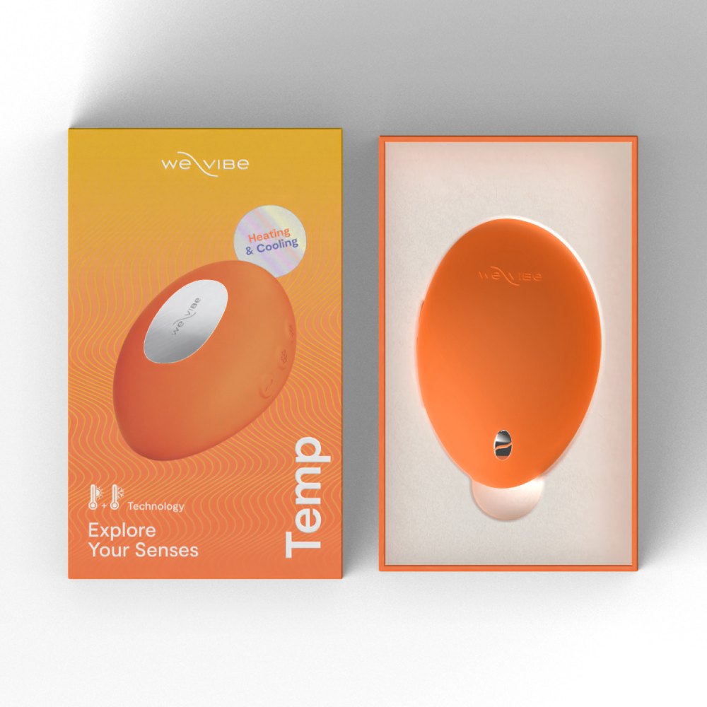 Кліторальний вібратор We-Vibe Temp Tangerine з функцією нагрівання та охолодження, помаранчевий