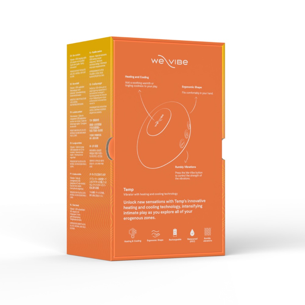 Кліторальний вібратор We-Vibe Temp Tangerine з функцією нагрівання та охолодження, помаранчевий