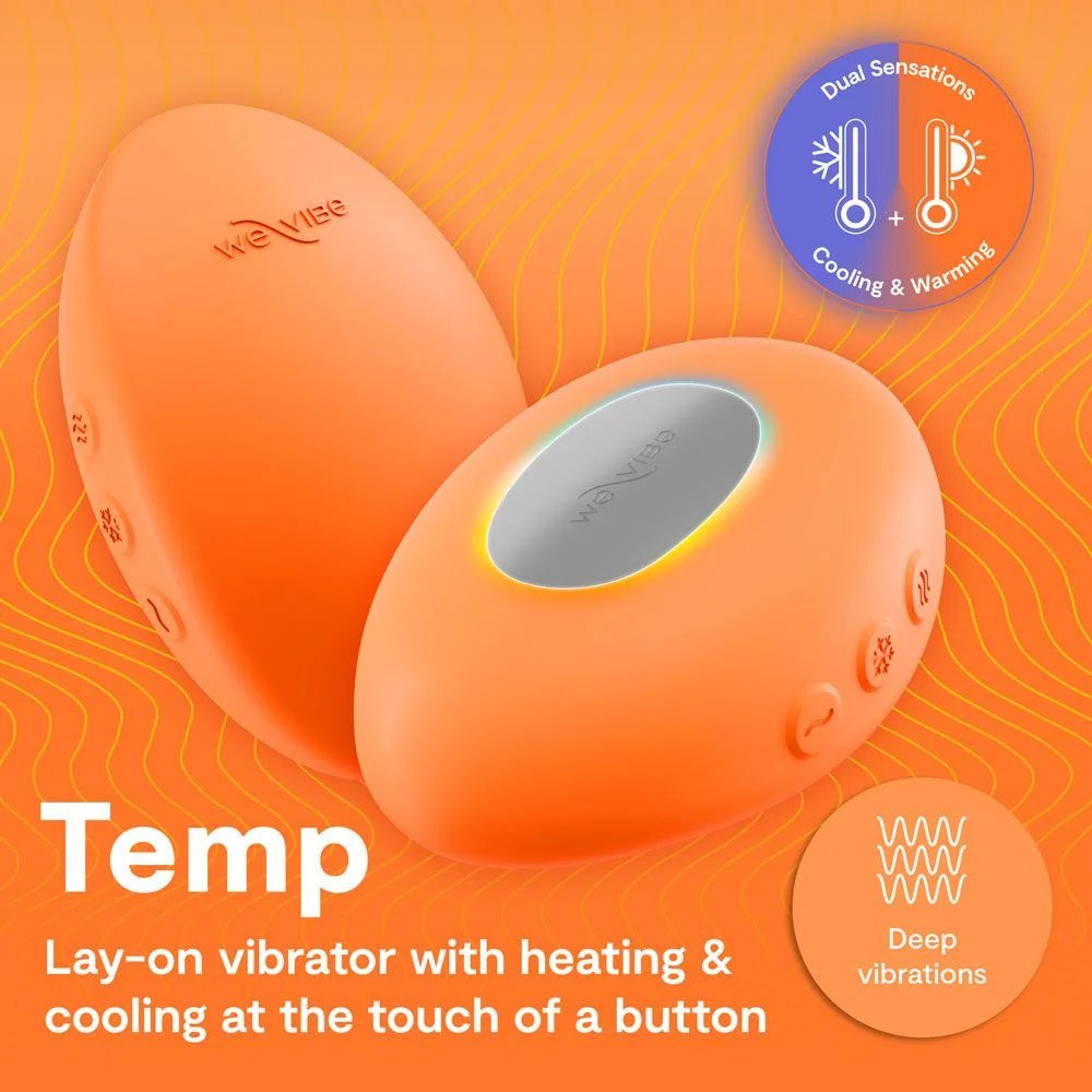 Кліторальний вібратор We-Vibe Temp Tangerine з функцією нагрівання та охолодження, помаранчевий