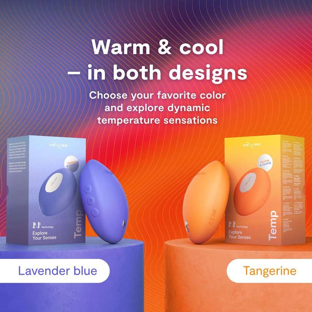 Кліторальний вібратор We-Vibe Temp Tangerine з функцією нагрівання та охолодження, помаранчевий