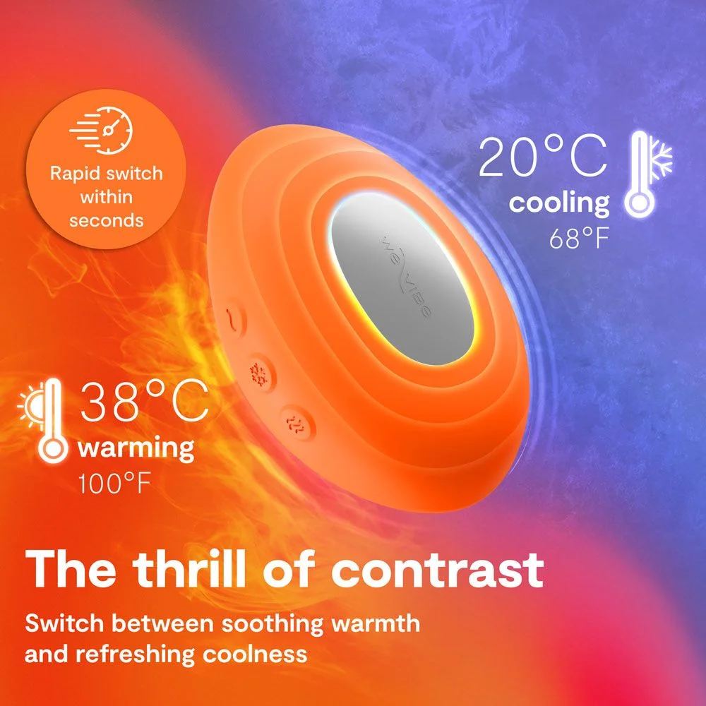 Кліторальний вібратор We-Vibe Temp Tangerine з функцією нагрівання та охолодження, помаранчевий