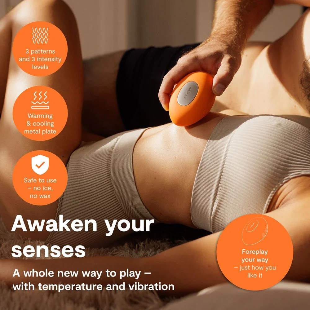 Кліторальний вібратор We-Vibe Temp Tangerine з функцією нагрівання та охолодження, помаранчевий