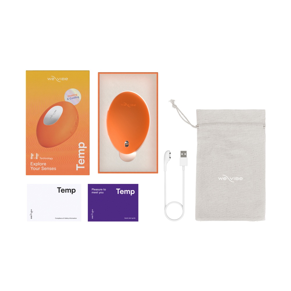 Кліторальний вібратор We-Vibe Temp Tangerine з функцією нагрівання та охолодження, помаранчевий