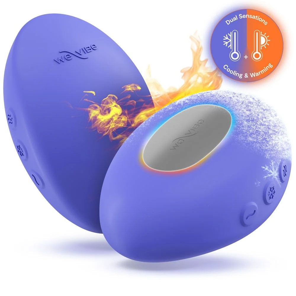 Кліторальний вібратор We-Vibe Temp Lavender Blue з функцією нагрівання та охолодження, синій