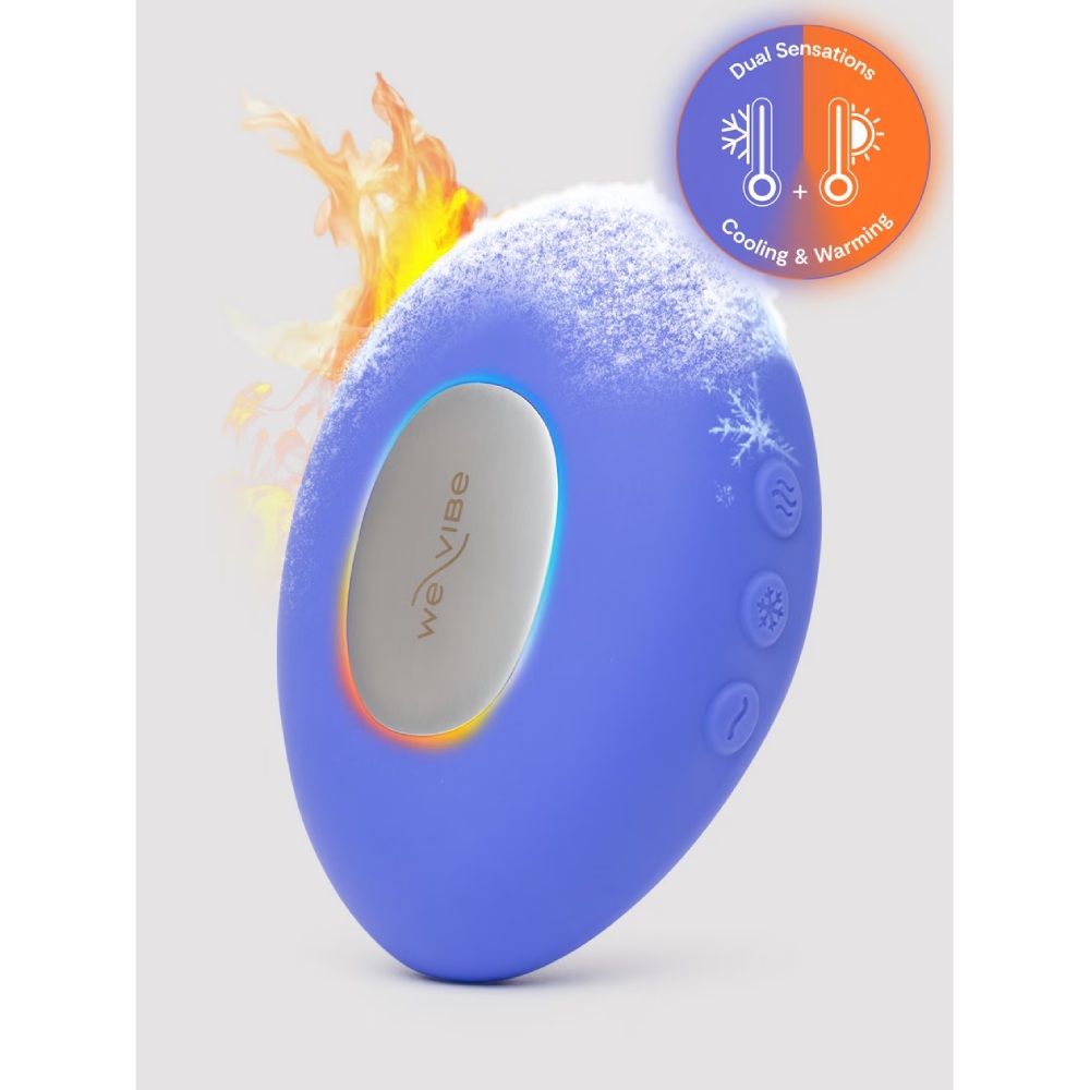 Кліторальний вібратор We-Vibe Temp Lavender Blue з функцією нагрівання та охолодження, синій