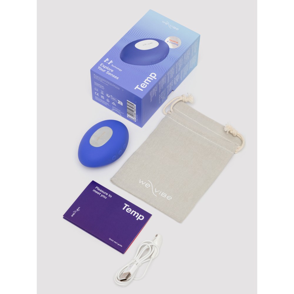 Кліторальний вібратор We-Vibe Temp Lavender Blue з функцією нагрівання та охолодження, синій