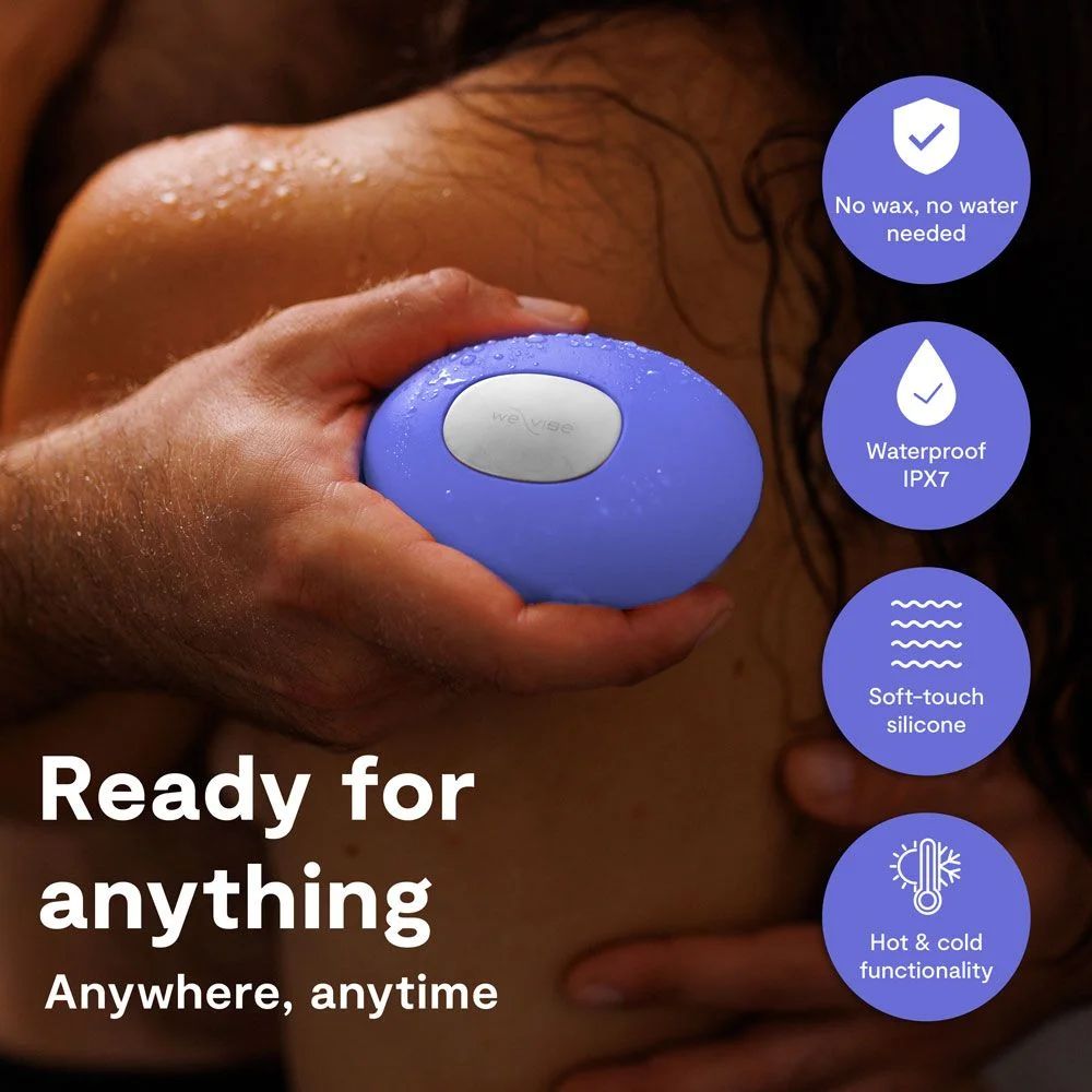 Кліторальний вібратор We-Vibe Temp Lavender Blue з функцією нагрівання та охолодження, синій