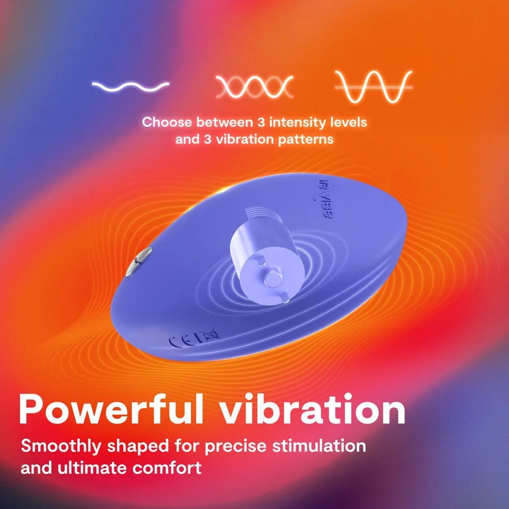 Кліторальний вібратор We-Vibe Temp Lavender Blue з функцією нагрівання та охолодження, синій
