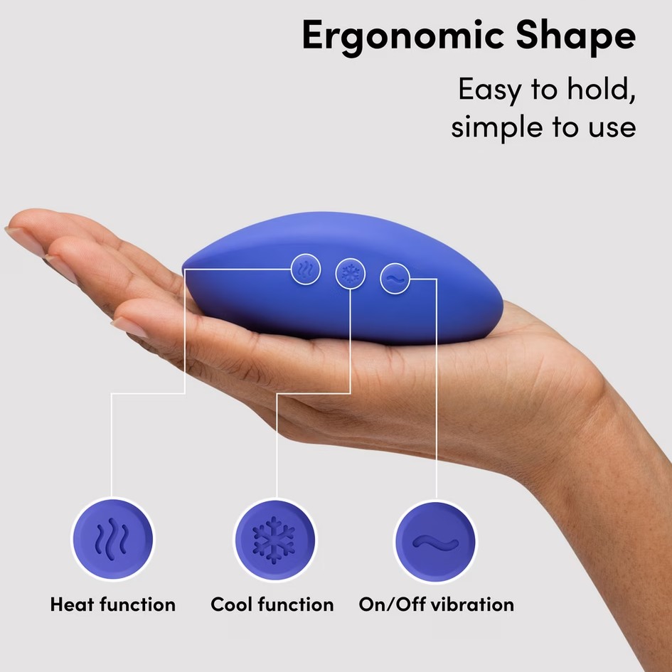 Кліторальний вібратор We-Vibe Temp Lavender Blue з функцією нагрівання та охолодження, синій