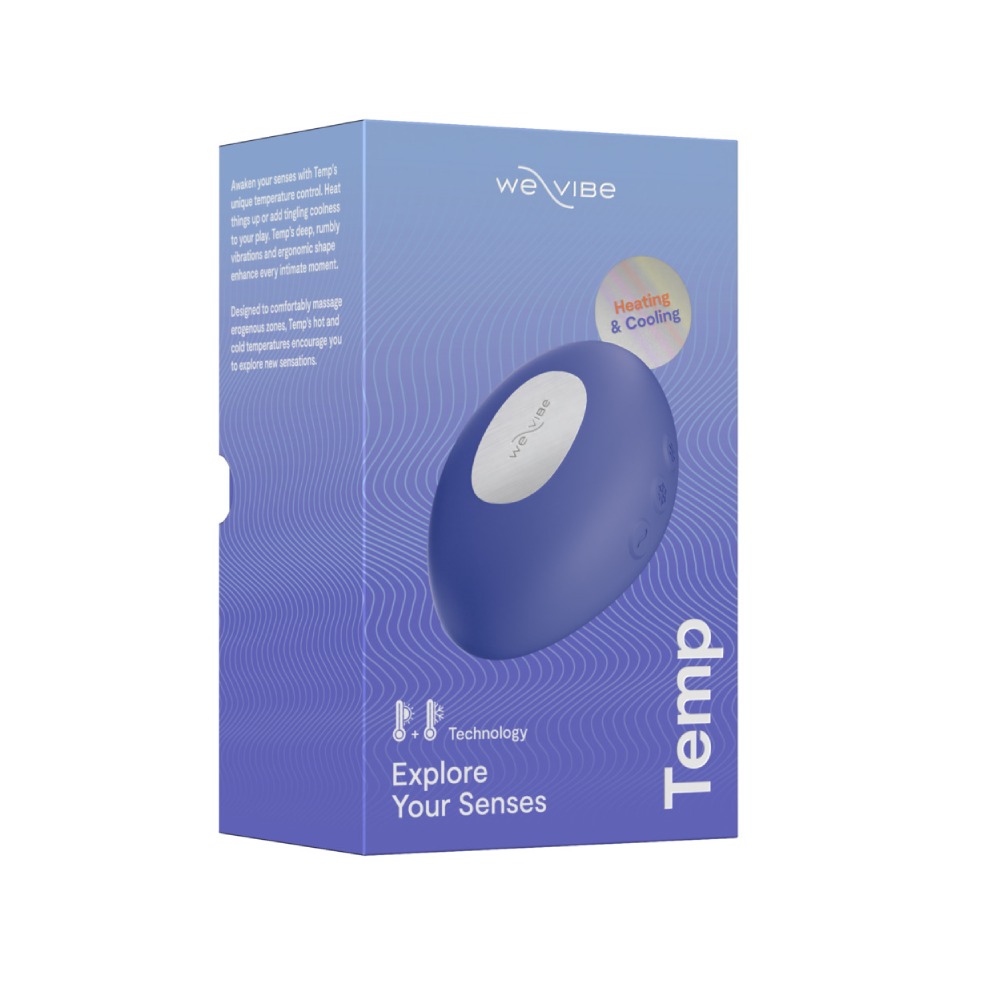 Кліторальний вібратор We-Vibe Temp Lavender Blue з функцією нагрівання та охолодження, синій