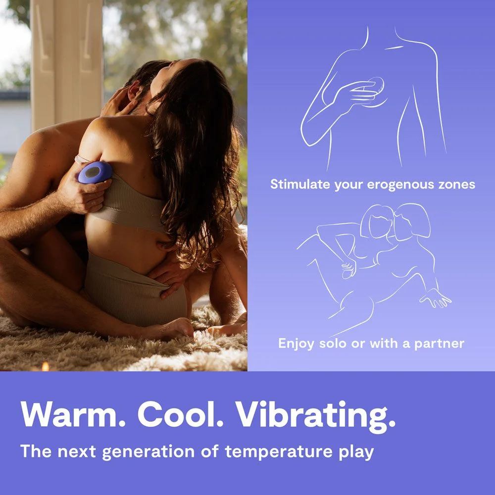 Кліторальний вібратор We-Vibe Temp Lavender Blue з функцією нагрівання та охолодження, синій