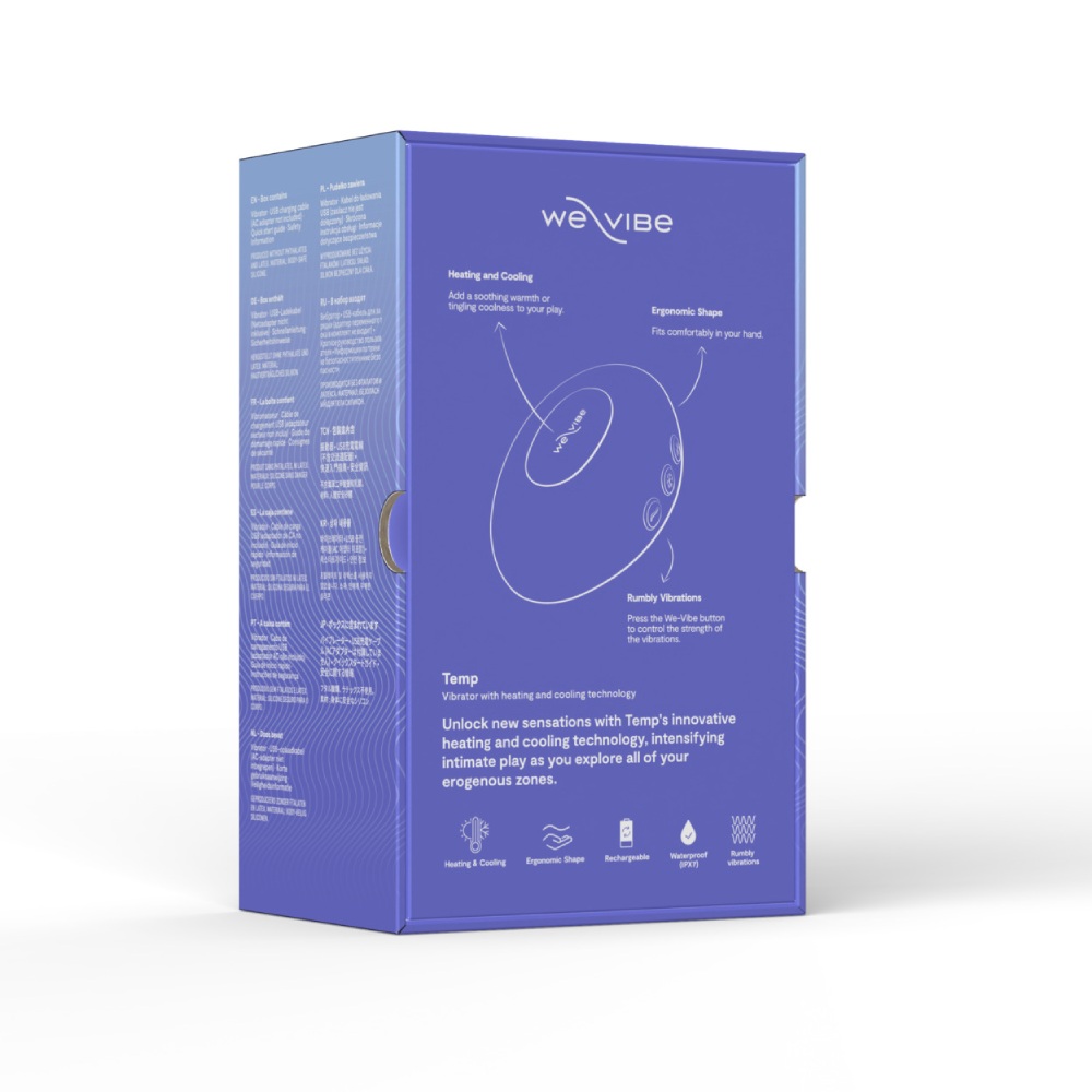 Кліторальний вібратор We-Vibe Temp Lavender Blue з функцією нагрівання та охолодження, синій