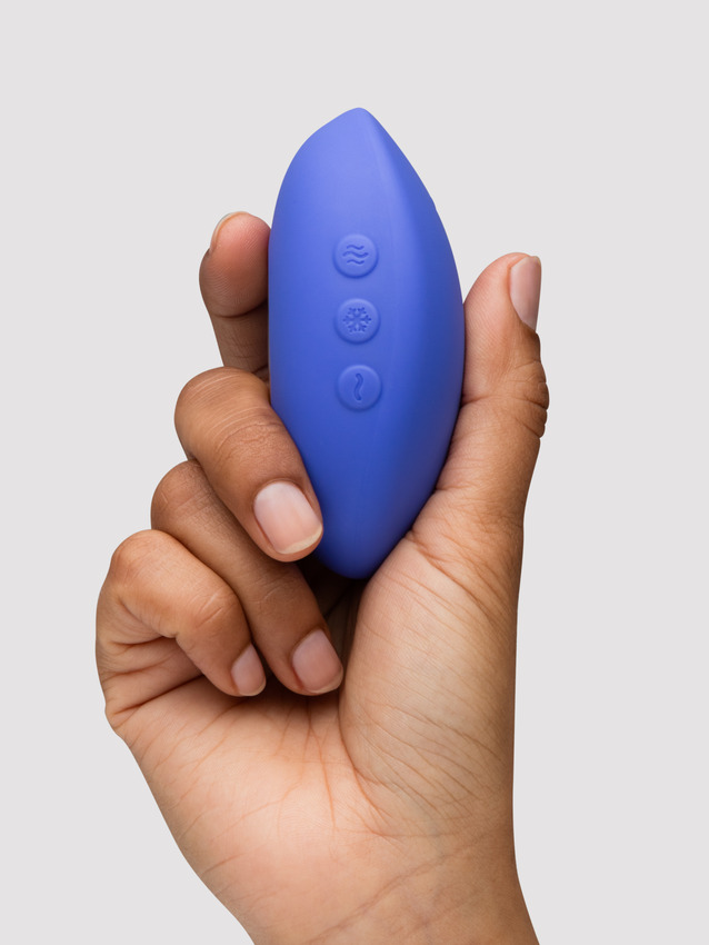 Кліторальний вібратор We-Vibe Temp Lavender Blue з функцією нагрівання та охолодження, синій