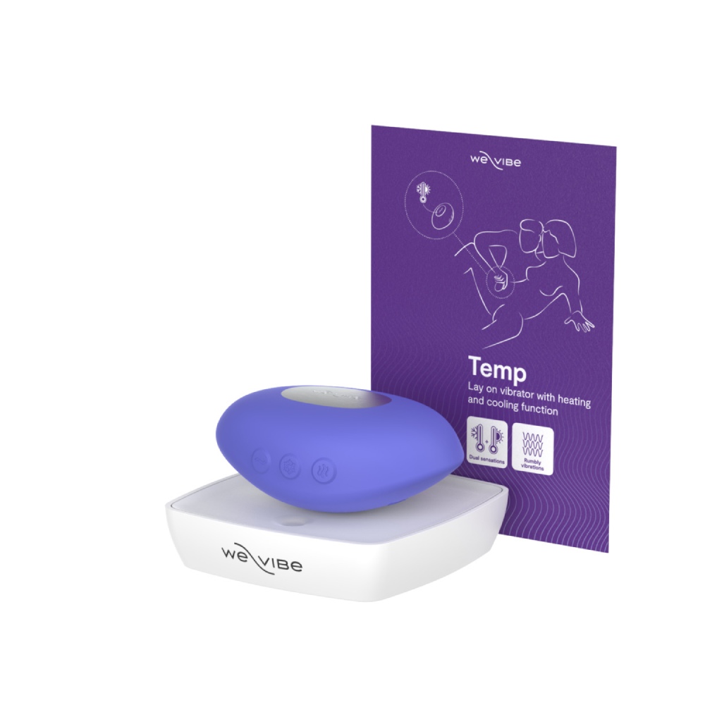 Кліторальний вібратор We-Vibe Temp Lavender Blue з функцією нагрівання та охолодження, синій