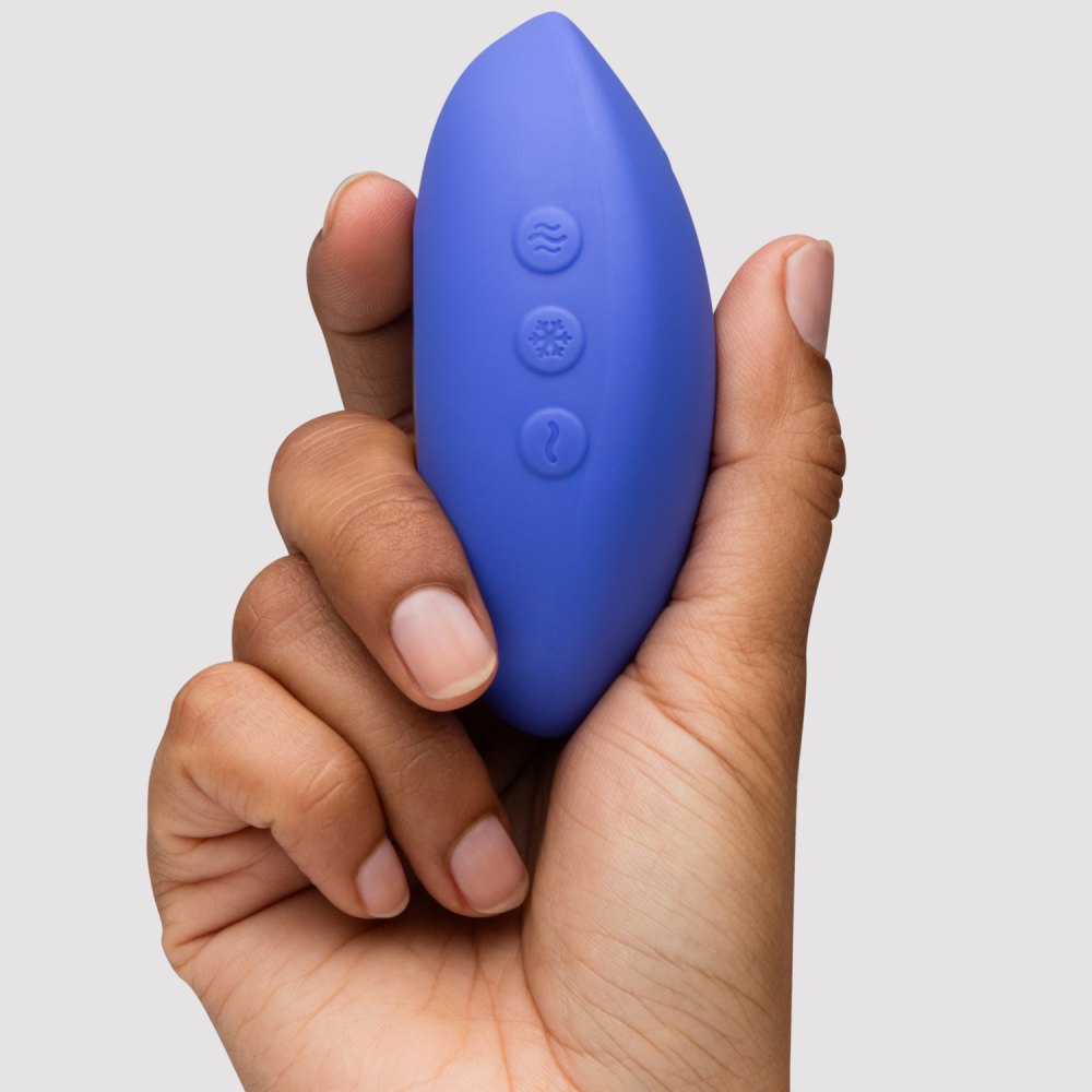 Кліторальний вібратор We-Vibe Temp Lavender Blue з функцією нагрівання та охолодження, синій