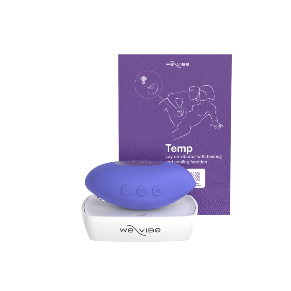Кліторальний вібратор We-Vibe Temp Lavender Blue з функцією нагрівання та охолодження, синій