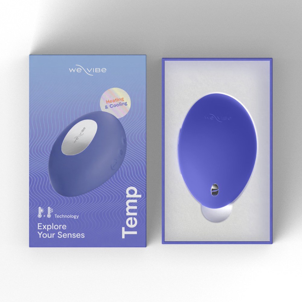 Кліторальний вібратор We-Vibe Temp Lavender Blue з функцією нагрівання та охолодження, синій