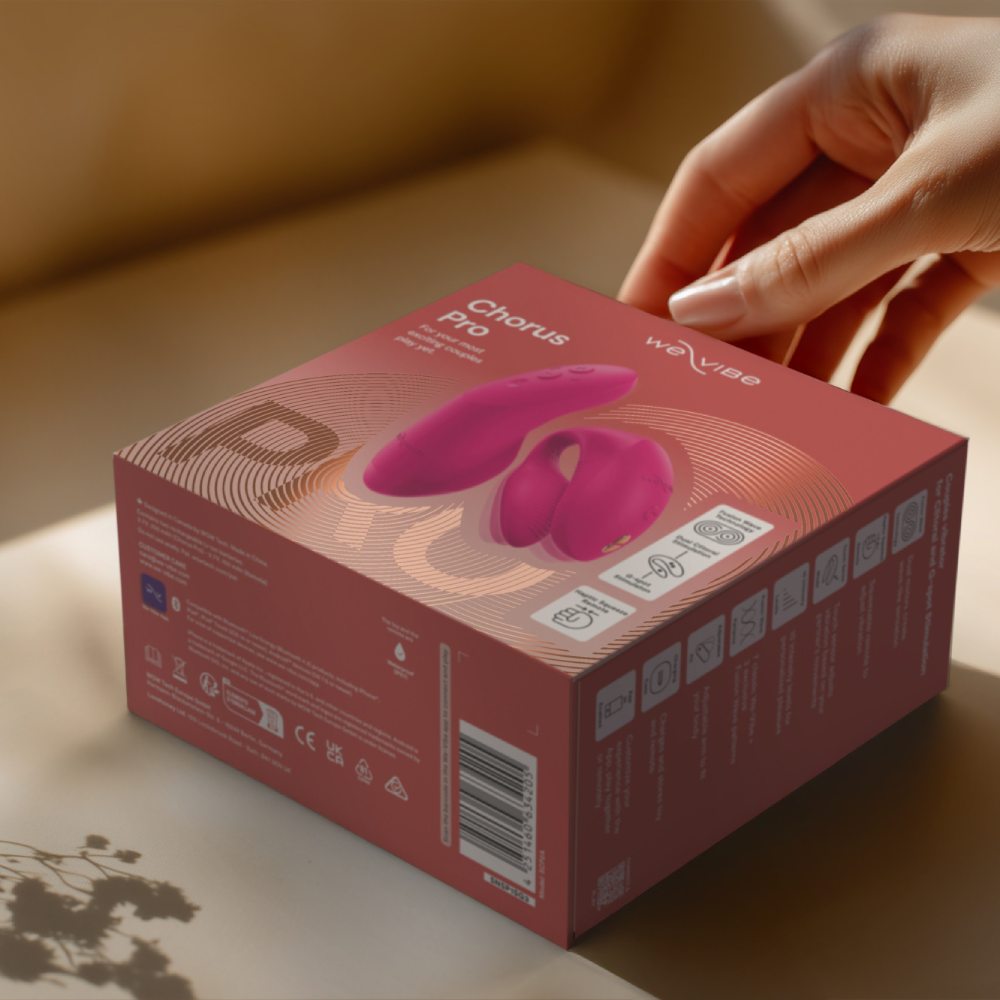 Вібратор для пар We-Vibe Chorus Pro Electric Pink з пультом і додатком, рожевий