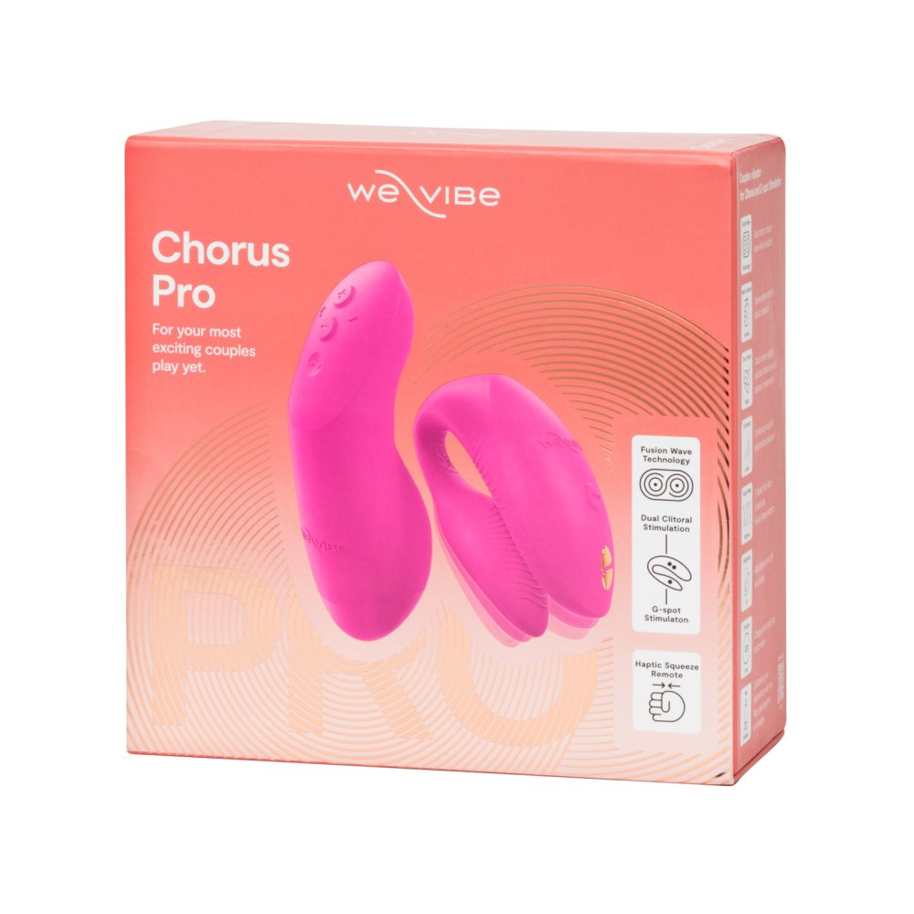 Вібратор для пар We-Vibe Chorus Pro Electric Pink з пультом і додатком, рожевий