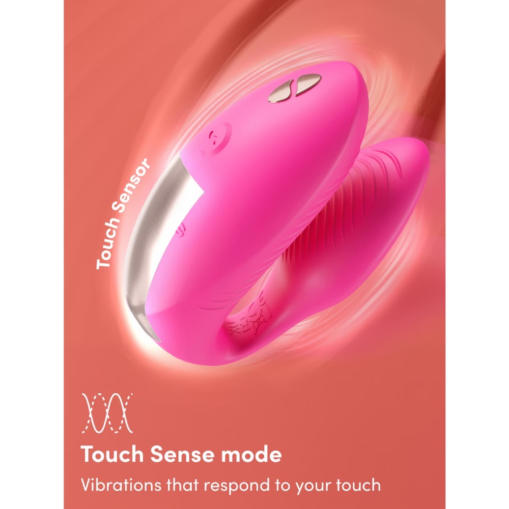 Вібратор для пар We-Vibe Chorus Pro Electric Pink з пультом і додатком, рожевий
