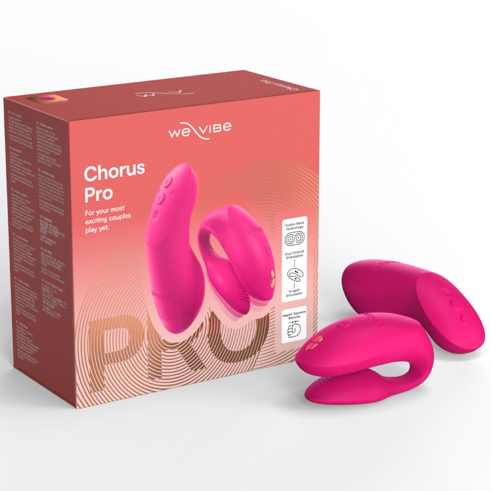 Вібратор для пар We-Vibe Chorus Pro Electric Pink з пультом і додатком, рожевий