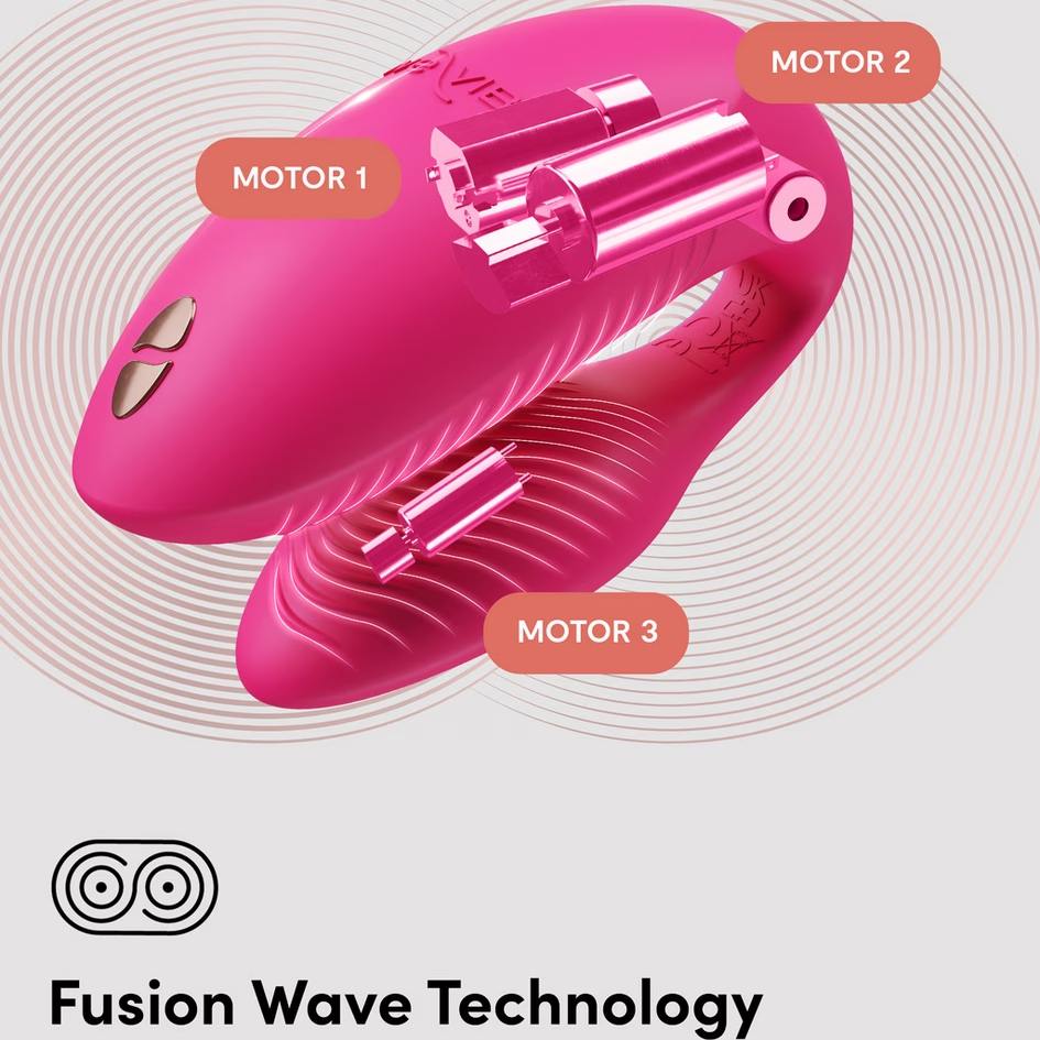Вібратор для пар We-Vibe Chorus Pro Electric Pink з пультом і додатком, рожевий