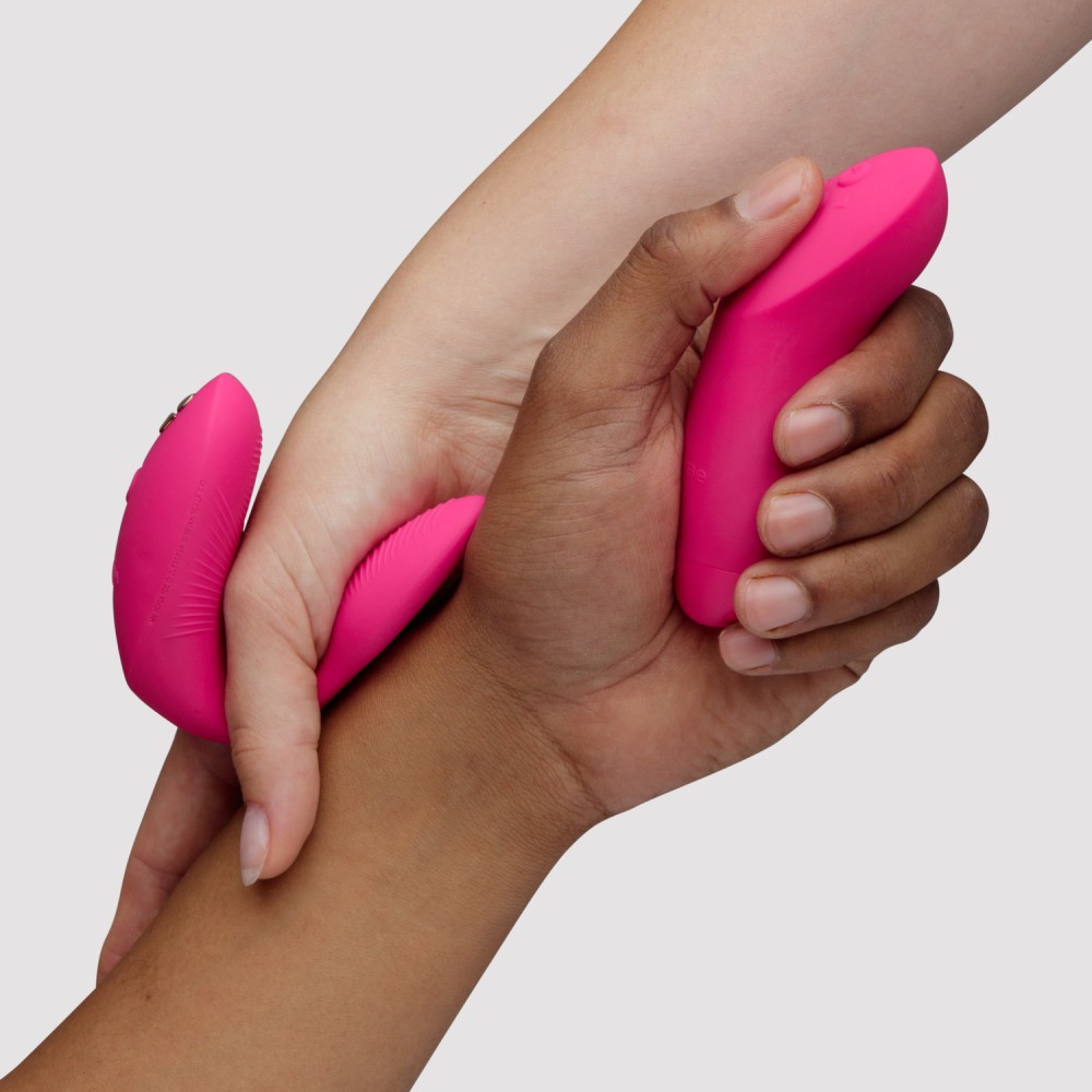 Вібратор для пар We-Vibe Chorus Pro Electric Pink з пультом і додатком, рожевий