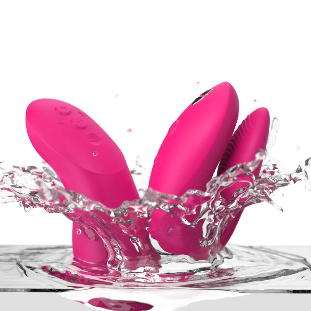 Вібратор для пар We-Vibe Chorus Pro Electric Pink з пультом і додатком, рожевий