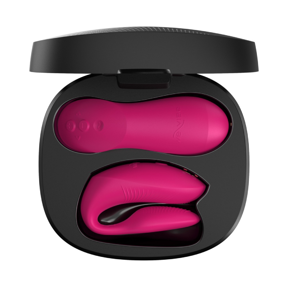 Вібратор для пар We-Vibe Chorus Pro Electric Pink з пультом і додатком, рожевий