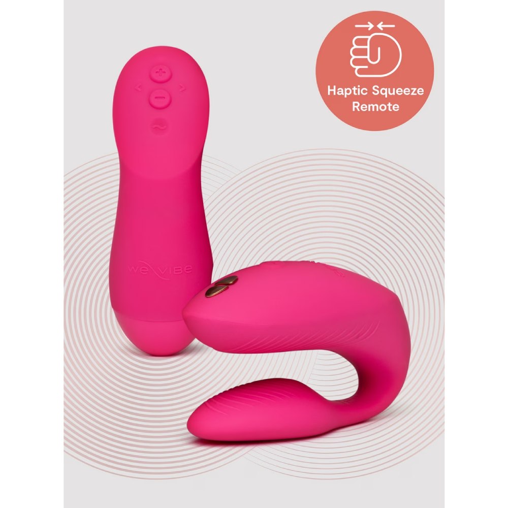 Вібратор для пар We-Vibe Chorus Pro Electric Pink з пультом і додатком, рожевий