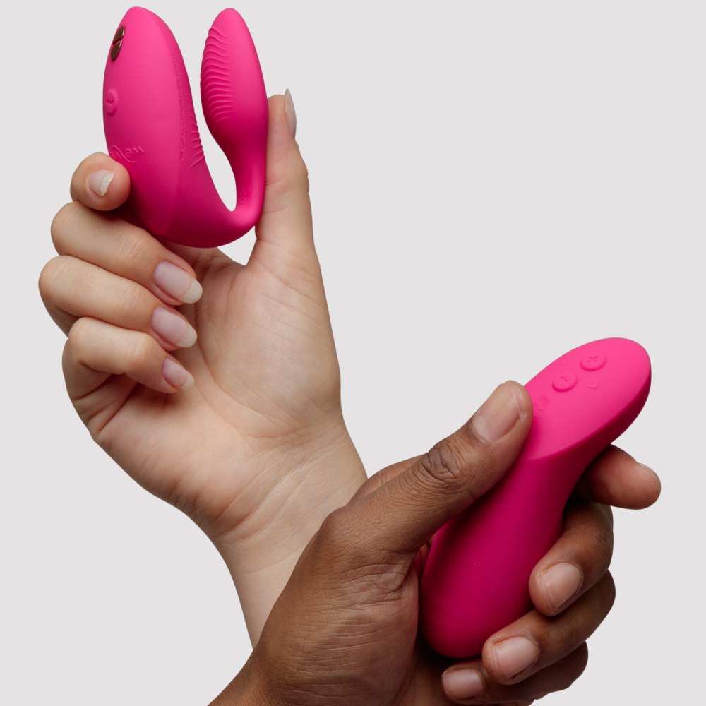 Вібратор для пар We-Vibe Chorus Pro Electric Pink з пультом і додатком, рожевий