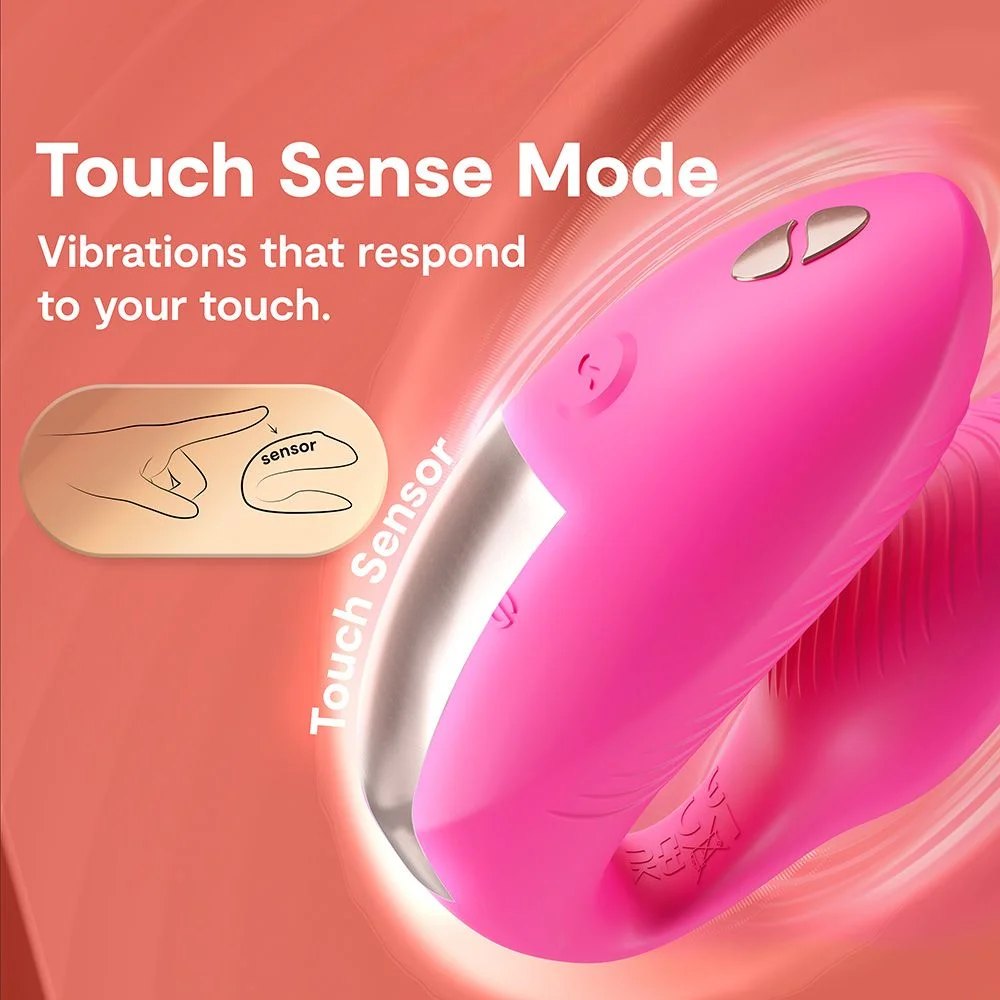 Вібратор для пар We-Vibe Chorus Pro Electric Pink з пультом і додатком, рожевий