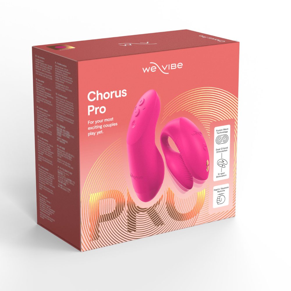 Вібратор для пар We-Vibe Chorus Pro Electric Pink з пультом і додатком, рожевий