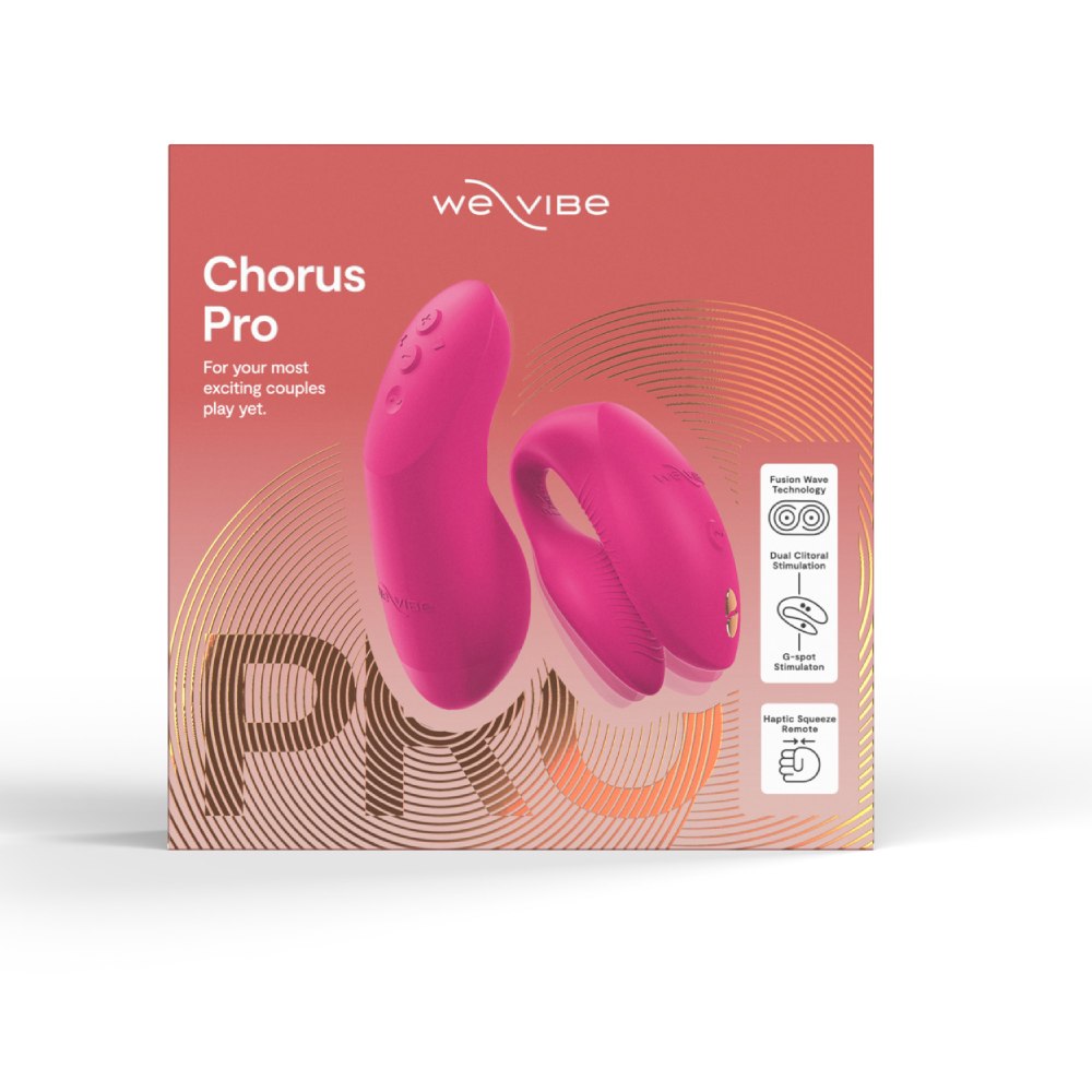 Вібратор для пар We-Vibe Chorus Pro Electric Pink з пультом і додатком, рожевий
