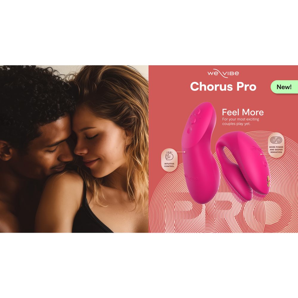 Вібратор для пар We-Vibe Chorus Pro Electric Pink з пультом і додатком, рожевий