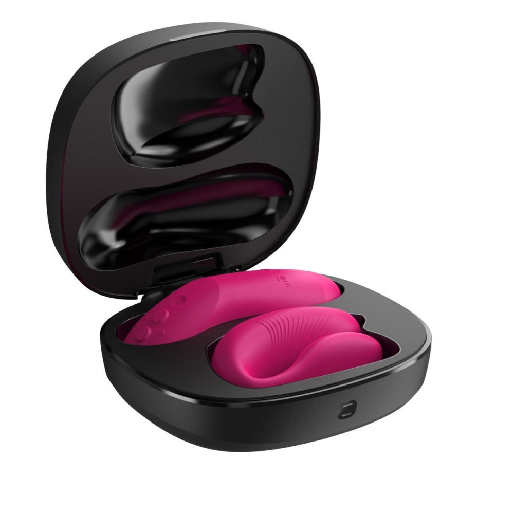 Вібратор для пар We-Vibe Chorus Pro Electric Pink з пультом і додатком, рожевий
