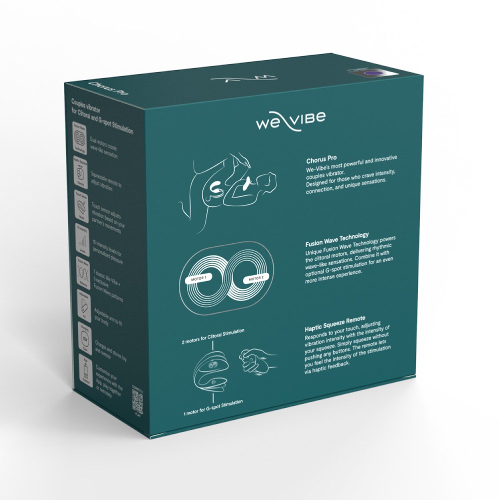 Вібратор для пар We-Vibe Chorus Pro Cosmic Purple з пультом і додатком, фіолетовий
