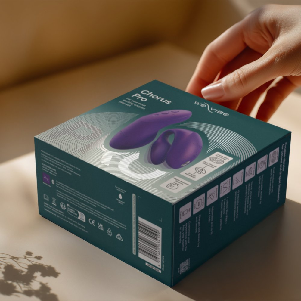 Вібратор для пар We-Vibe Chorus Pro Cosmic Purple з пультом і додатком, фіолетовий