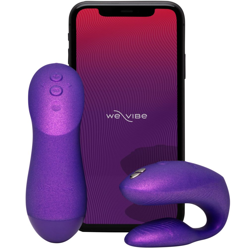 Вібратор для пар We-Vibe Chorus Pro Cosmic Purple з пультом і додатком, фіолетовий