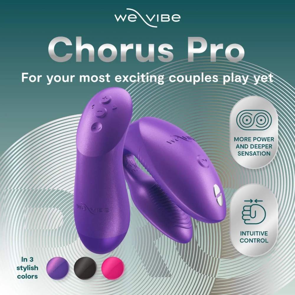 Вібратор для пар We-Vibe Chorus Pro Cosmic Purple з пультом і додатком, фіолетовий