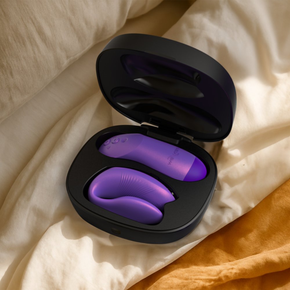 Вібратор для пар We-Vibe Chorus Pro Cosmic Purple з пультом і додатком, фіолетовий