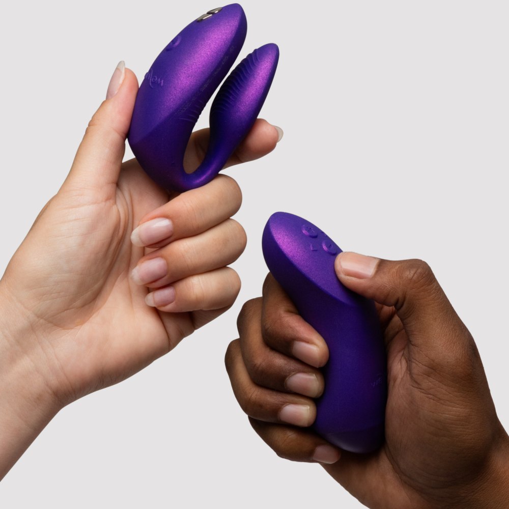 Вібратор для пар We-Vibe Chorus Pro Cosmic Purple з пультом і додатком, фіолетовий