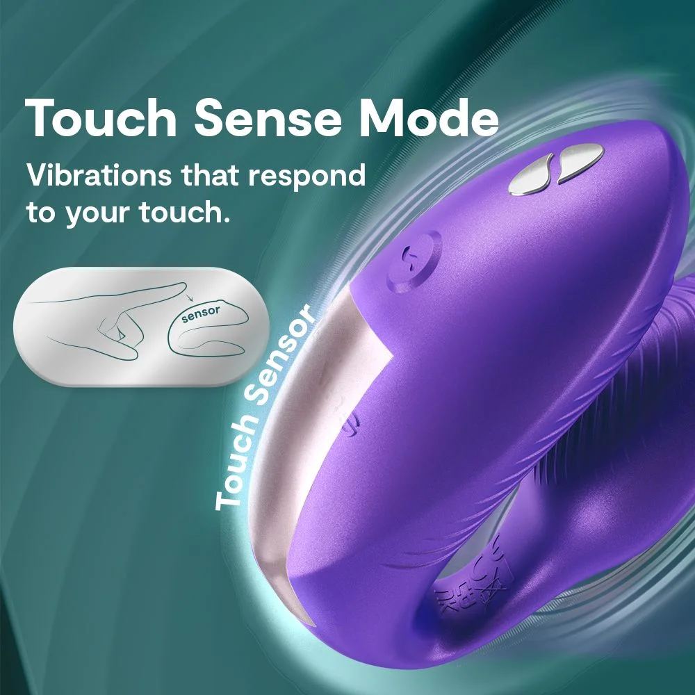 Вібратор для пар We-Vibe Chorus Pro Cosmic Purple з пультом і додатком, фіолетовий