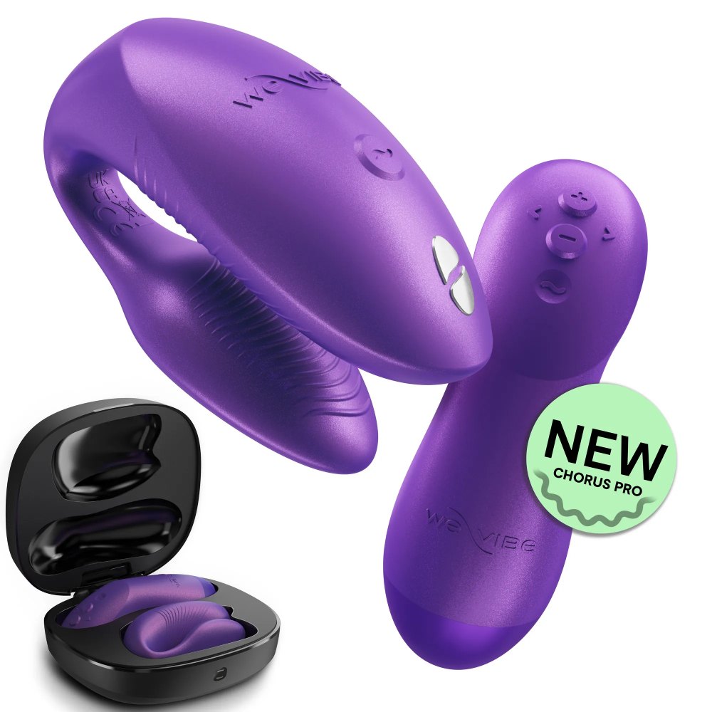 Вібратор для пар We-Vibe Chorus Pro Cosmic Purple з пультом і додатком, фіолетовий