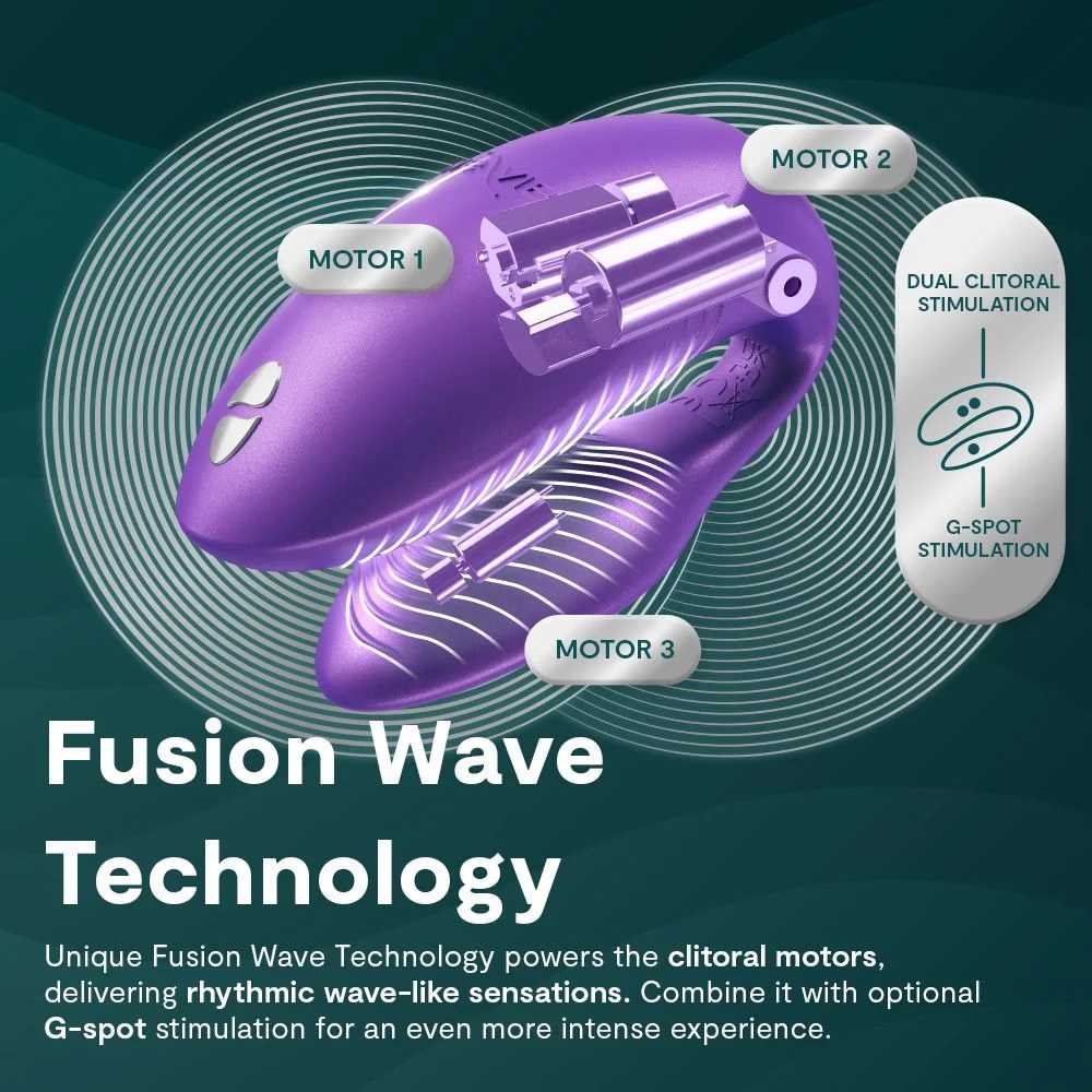Вібратор для пар We-Vibe Chorus Pro Cosmic Purple з пультом і додатком, фіолетовий