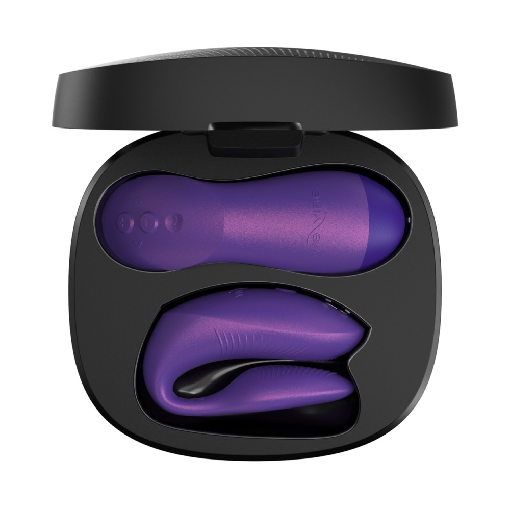 Вібратор для пар We-Vibe Chorus Pro Cosmic Purple з пультом і додатком, фіолетовий