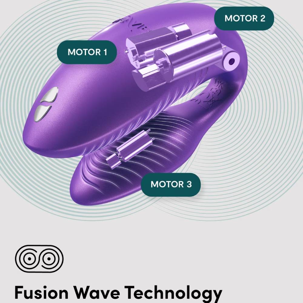 Вібратор для пар We-Vibe Chorus Pro Cosmic Purple з пультом і додатком, фіолетовий