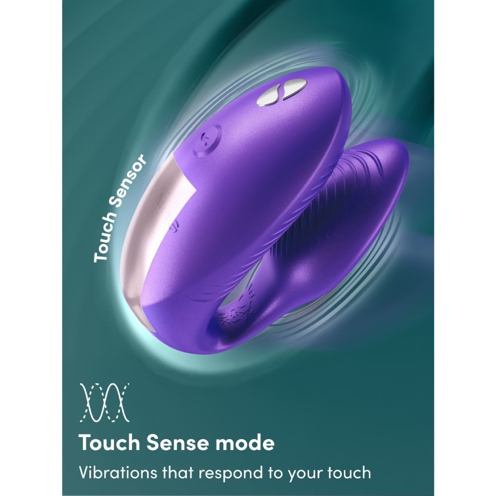 Вібратор для пар We-Vibe Chorus Pro Cosmic Purple з пультом і додатком, фіолетовий